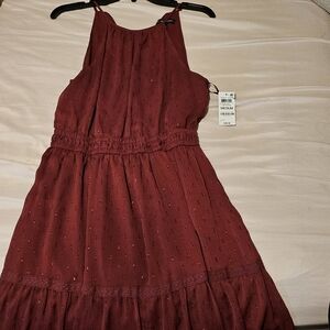 Burgundy Sleeveless Dress